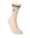 VB x Foot-ies Retro Sneaker Sock Cream/Green (2PK)